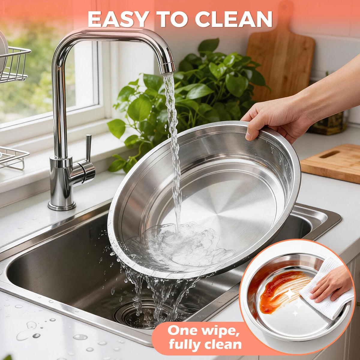 Chafing Dish Set Gold-Plated 5QT Round Warmer Server Stainless Steel 316 with Glass Lids .