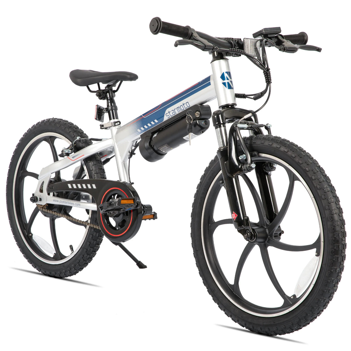 Kids' Electric Mountain Bike for Boys, Girls & Teens Ages 7+, 20 Inch Ebike with 250W Brushless Motor, 15 Miles Range & 15.5MPH Speed, Removable Battery & Dual V-Brakes,.