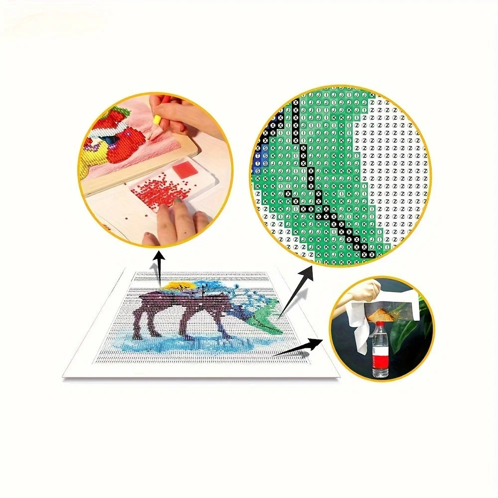 5D DIY Diamond Art Full Mosaic Craft Kit Eye-Catching Visual Effect .