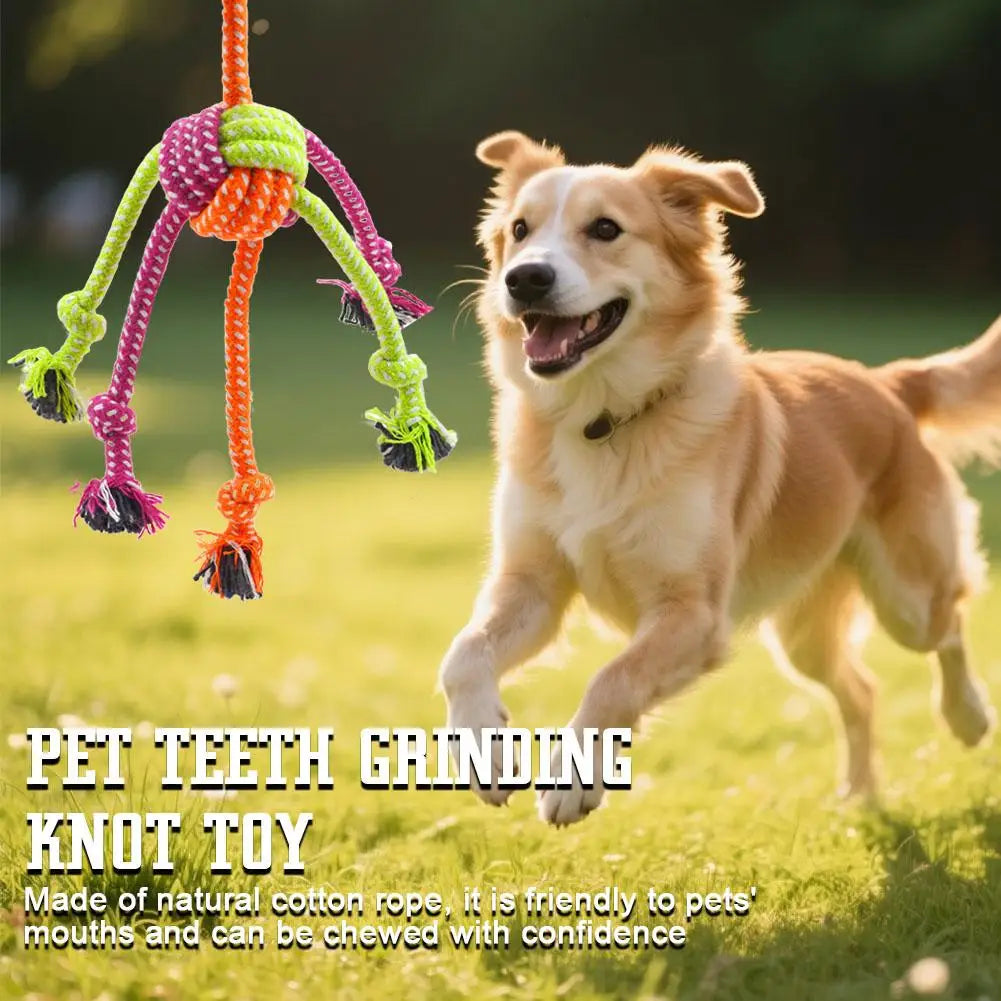 Durable Bite-Resistant Interactive Knot Toy for Dogs-