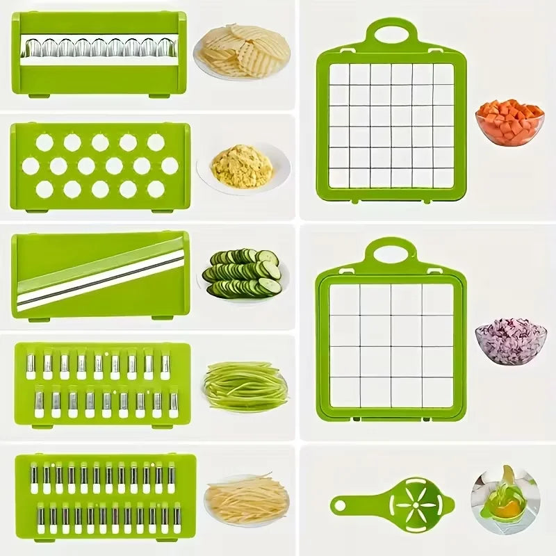14 in 1 Multifunctional Vegetable Chopper.Food Grate Food Chopper. Vegetable Slicer Dicer Cut
