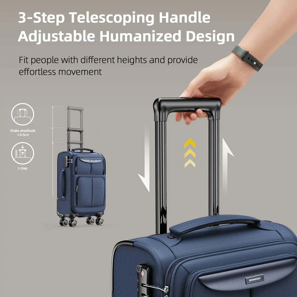 Luggage Sets 3 Piece Softside Expandable Durable Suitcase Sets |.