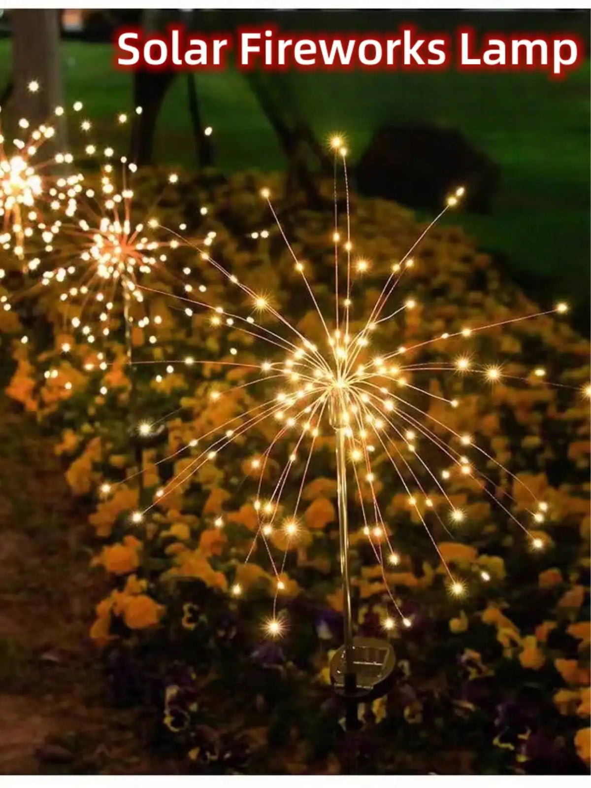 Solar Firework Lights Outdoor 2 Pack, 120LED Solar Starburst Garden Lights .