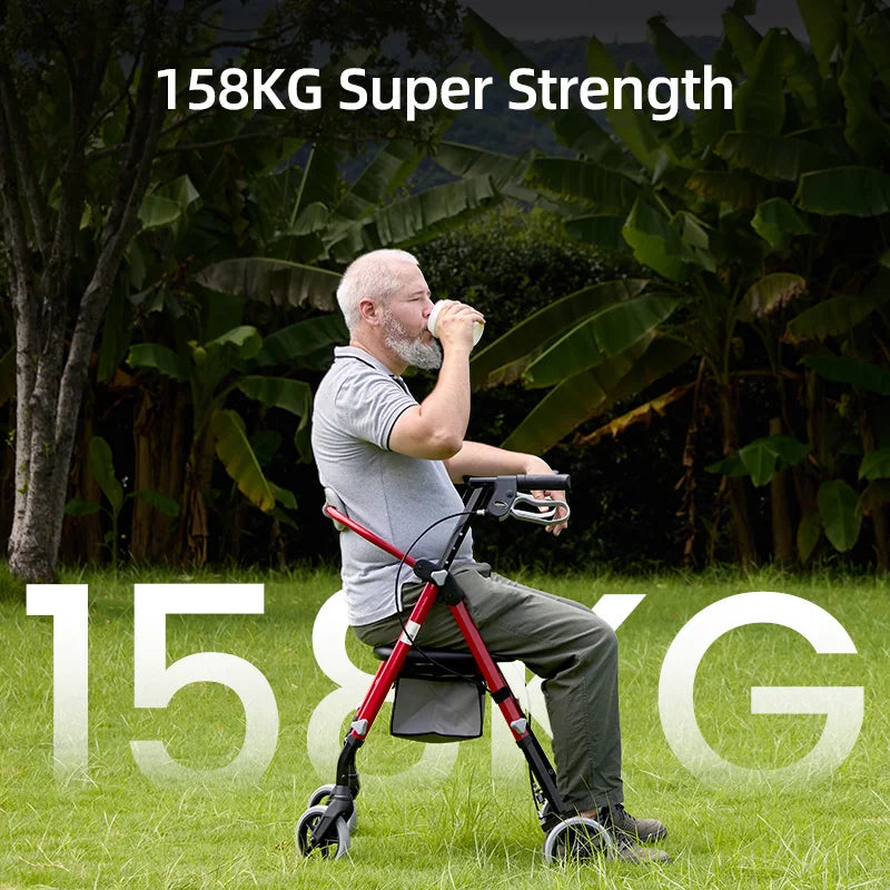 Walkers For Seniors, Maidesite Rollator Walker With Seat, Max 350 Lbs, Avant Walkers With Ergo Seat & Backrest