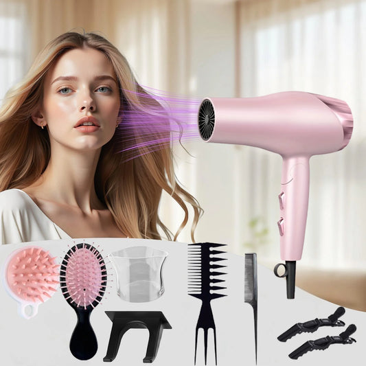 Foldable Fast Drying Hair Dryer with Diffuser f With Hot/Warm/Cold Wind,