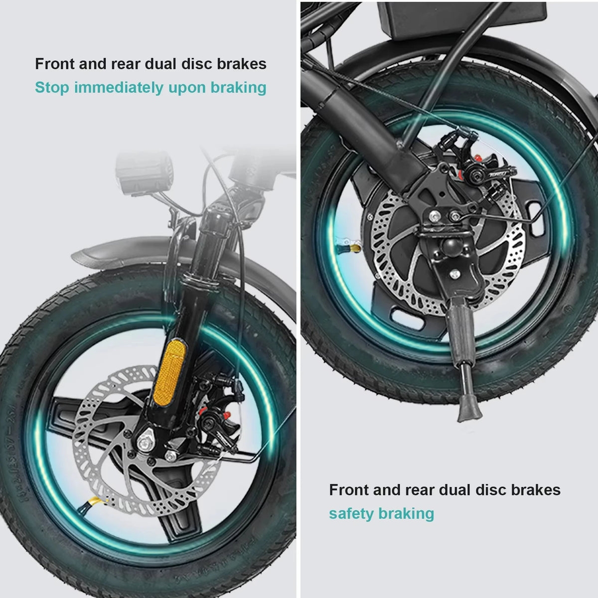 Adult and Adolescent Electric Bicycles, 20MPH, 560W Motor, 48V Detachable Battery, 14 inch Folding Electric Bicycle,.