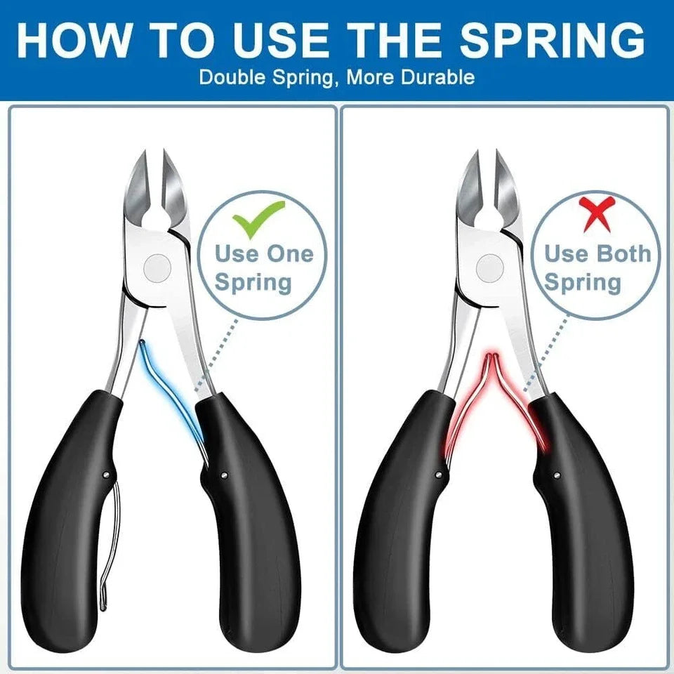 Professional Sharp Curved Blade Toe Nail Clippers For Thick Ingrown Toenails.