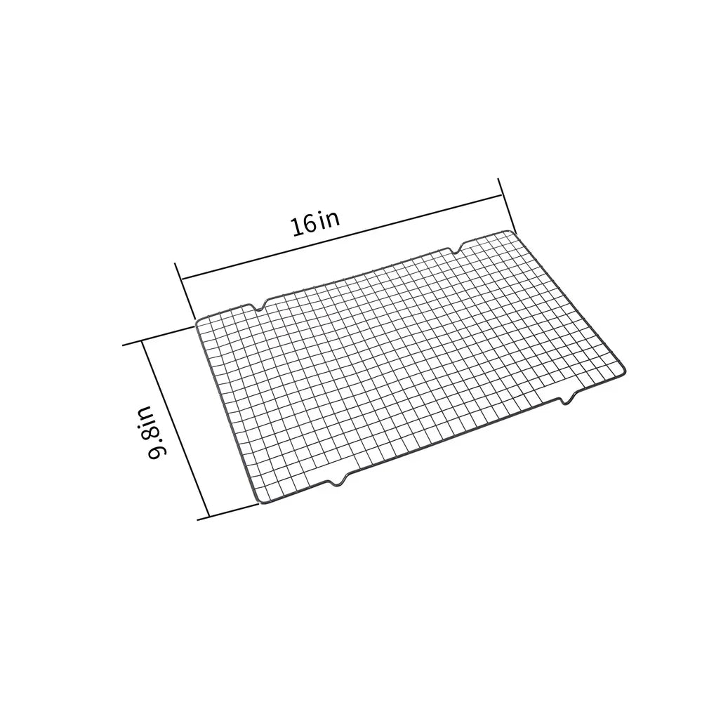 Nonstick Carbon Steel Cooling Rack Set of 2 Rectangle Bakeware .Dishwasher Safe