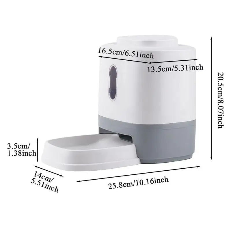 Cat Food Dispenser 1.5L Press Automatic Dog Treat Feeder With Bowl Slow Feeding Bowl Interactive Enrichment Toys For Small