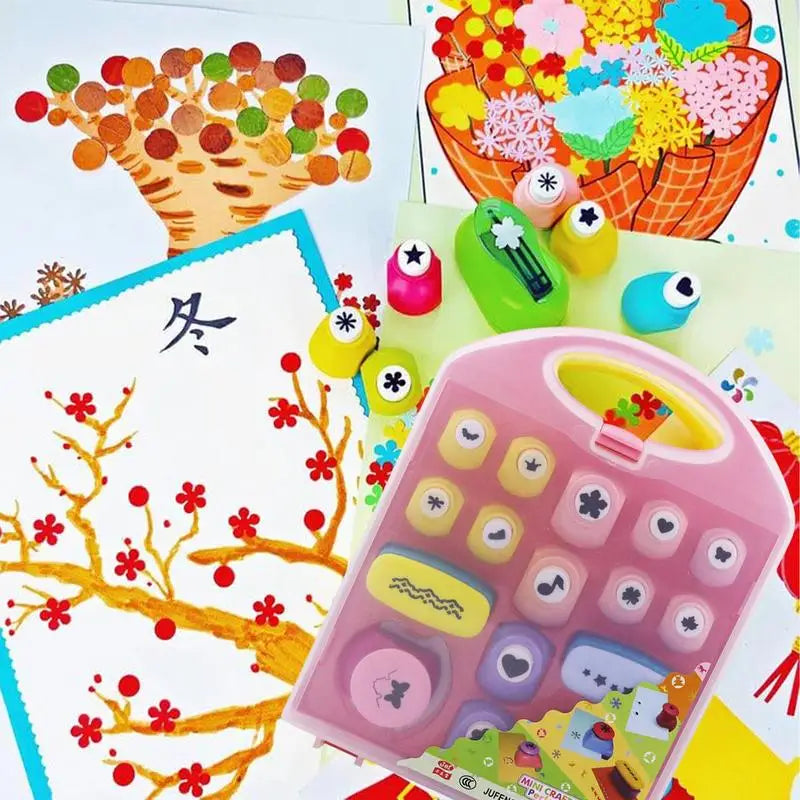 Punches For Paper Crafts 3D Crafting Punch Kit Educational Embossing Machine Lightweight Scrapbook Paper.