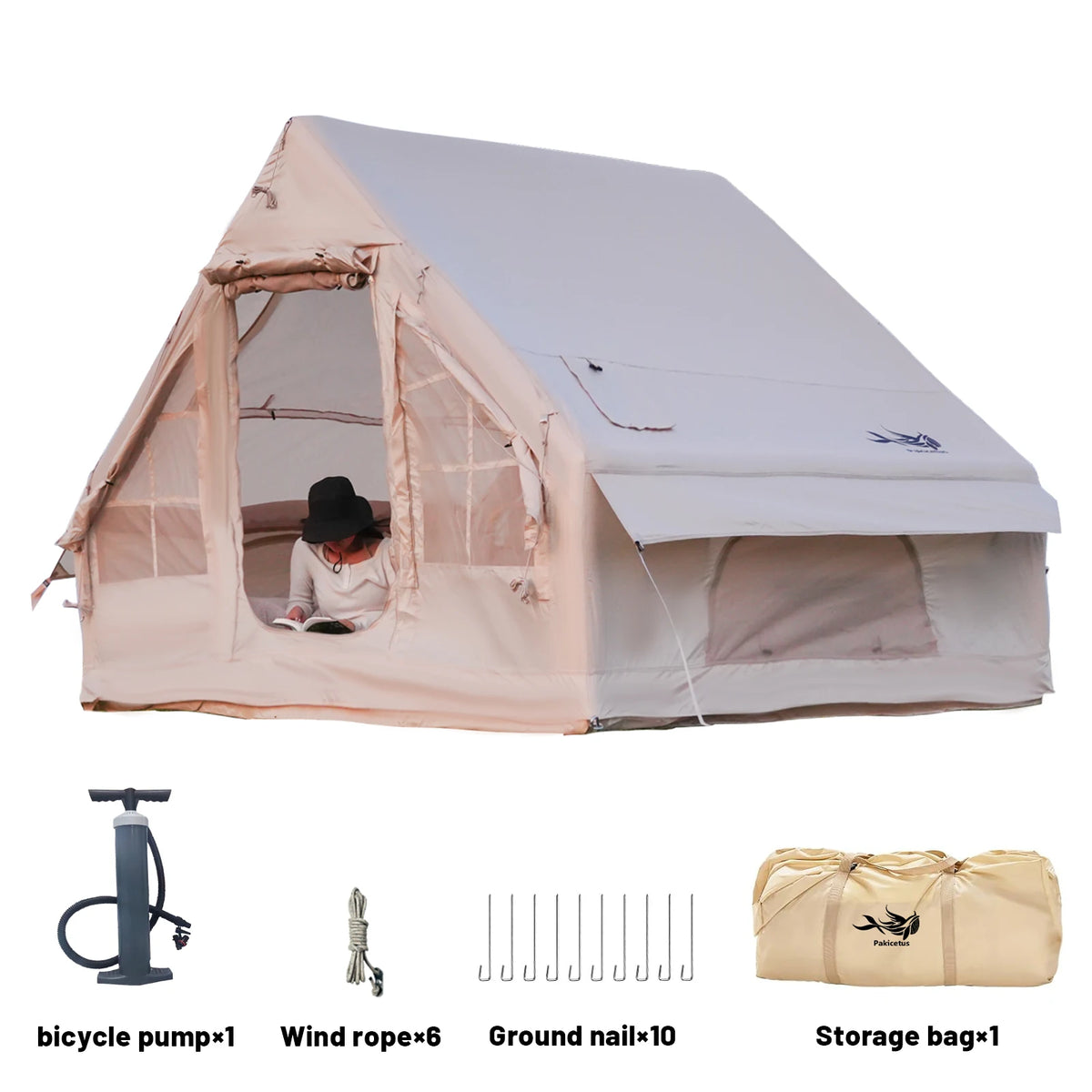 Inflatable Tents For Adult Camping, Luxury Camping Tents, Inflatable Tents With Stove Plug, 4/6/8 Person Family .
