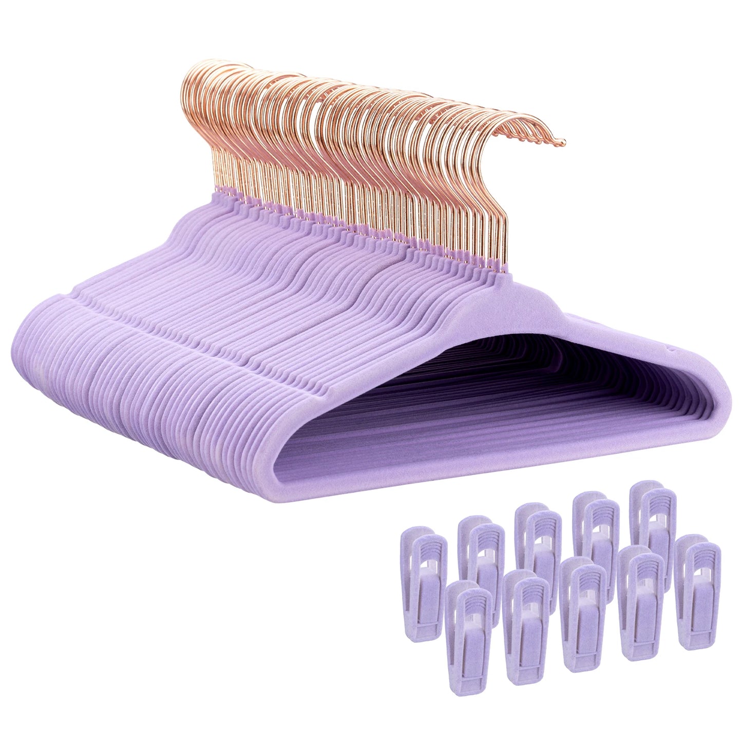 Baby Velvet Hangers 30/50 Pack - 11 Inch Premium Felt Non Slip Kids Hanger for Infant & Toddler Clothes.