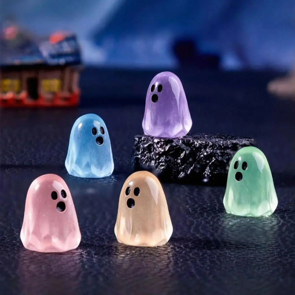 5/10Pcs Luminous Ghost Figures Glowing At Night Action Figure Mini Micro.