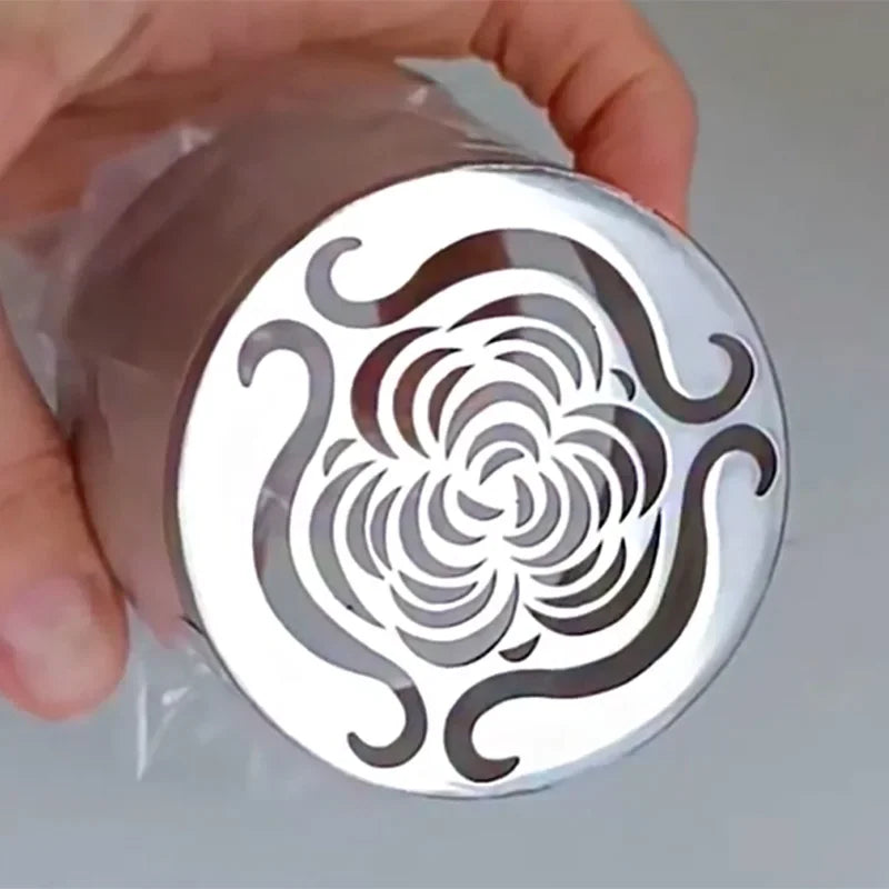 Stainless Steel Oversized Piping Rose Pattern