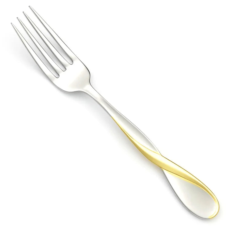 GOLDEN AQUARIUS Stainless Gold Accent Silverware .