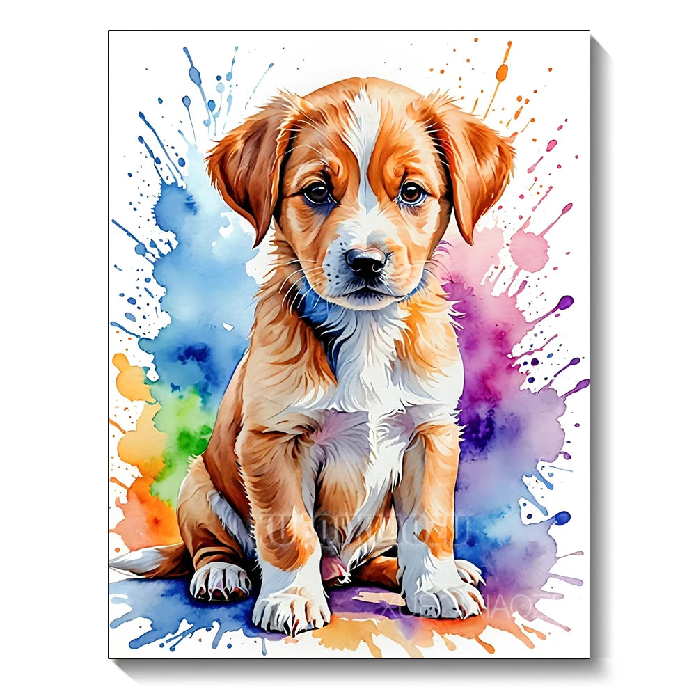 Watercolor Animal Series Diamond Painting Decoration Diy Full Rhinestone Eagle Raccoon Mosaic Cross Stitch Kit Gift