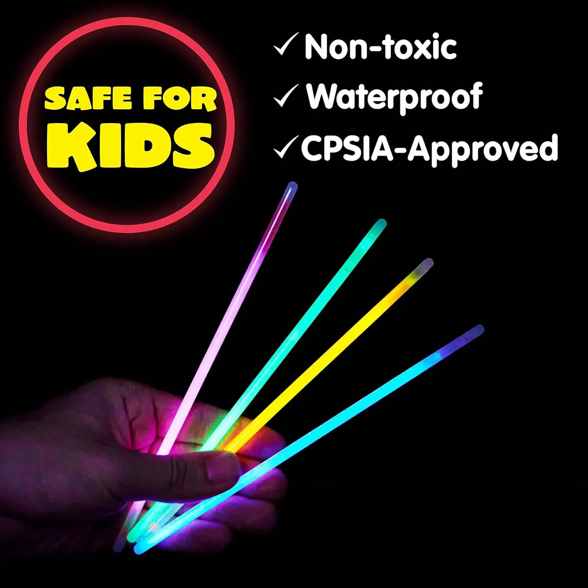 144/400/800 Pcs 8" Glowsticks Halloween Supplies Pack Glow in the Dark Party Favors.