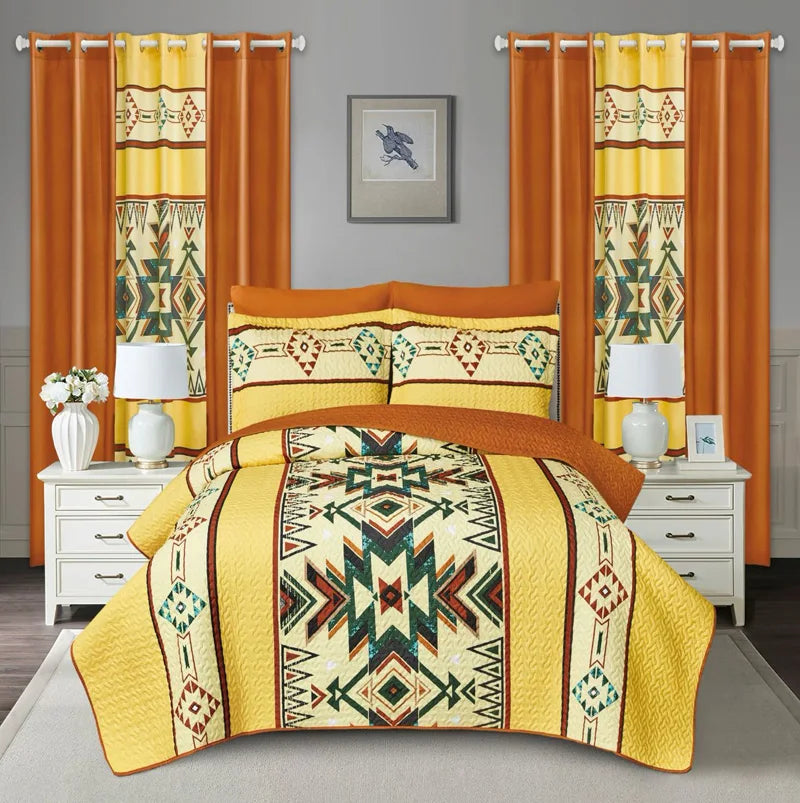 10 Pcs Printed Bedspread Set Luxury High Quality Quilt Set Quilting Thin Comforter Set All Season