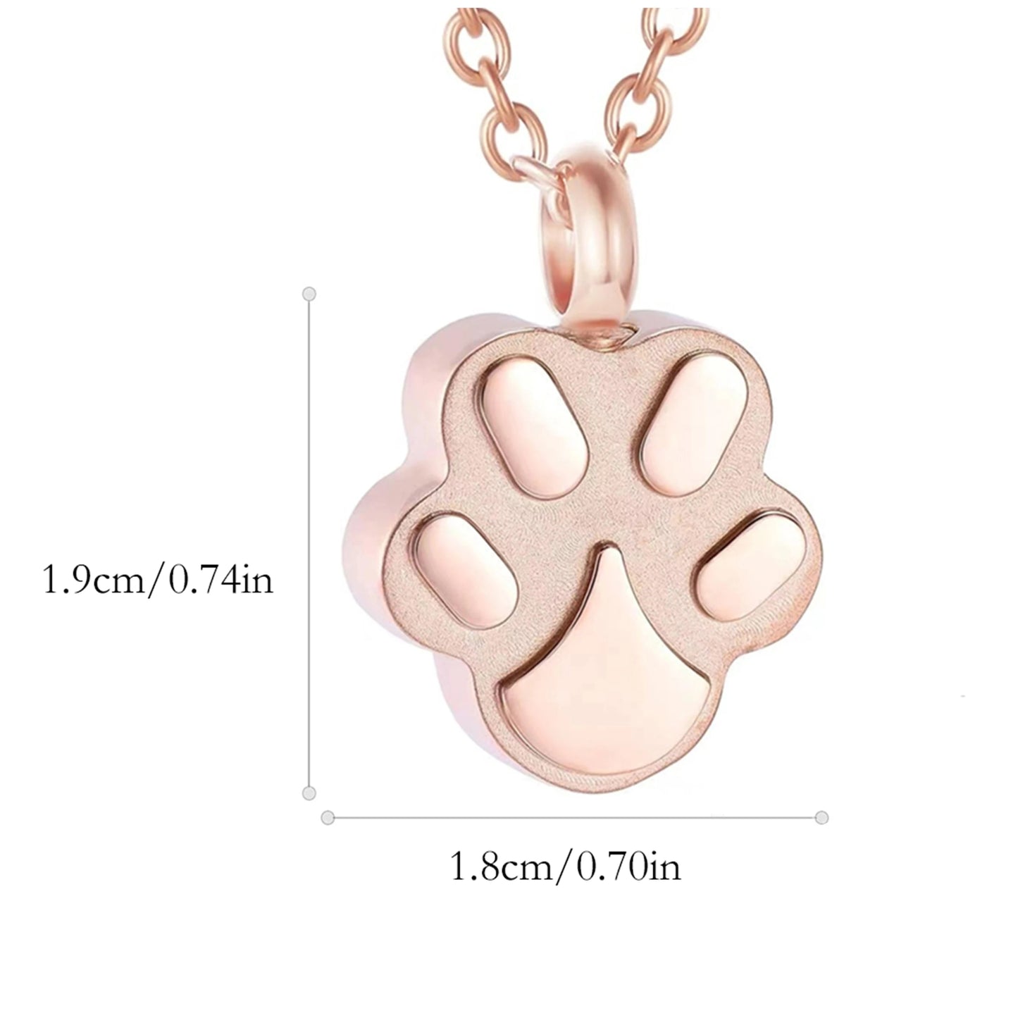Pet Cremation Jewelry for Ashes Pendant Paw Print Pet Urn Necklace .
