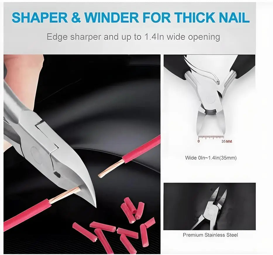 Professional Sharp Curved Blade Toe Nail Clippers For Thick Ingrown Toenails.