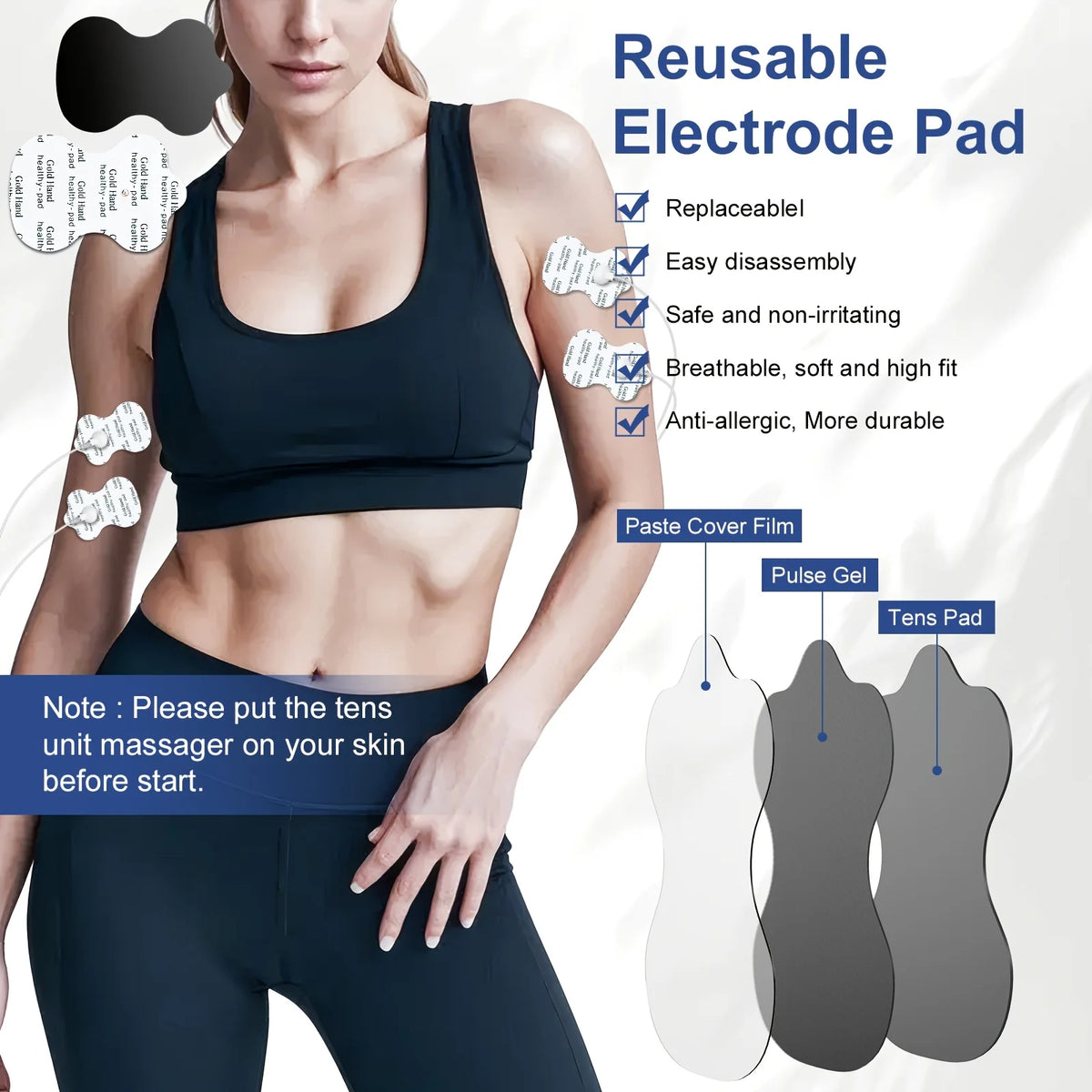 Digital TENS Unit with Accessories | Deep Muscle Stimulation for Back, Neck and Hip Relief | Nerve Pain, Tendonitis, Arthritis, Stiffness and Inflammation Management .