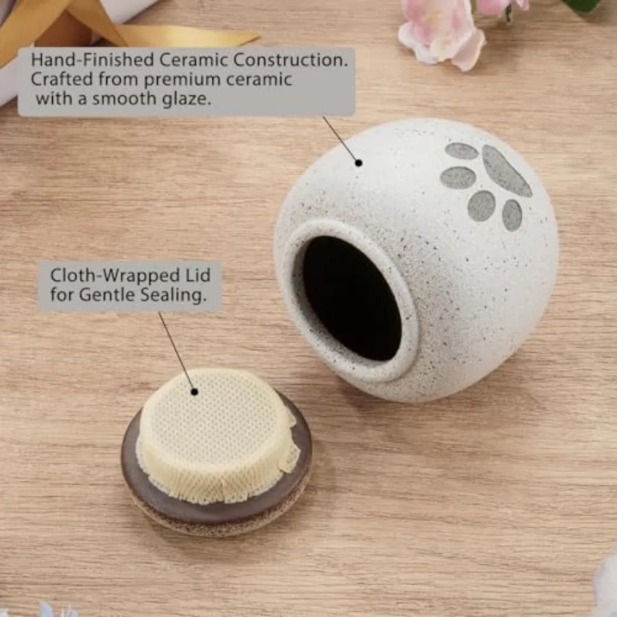 Pet Urn for Dogs Cats 2.76 Inch Small Urn for Pet Ashes Cremation .