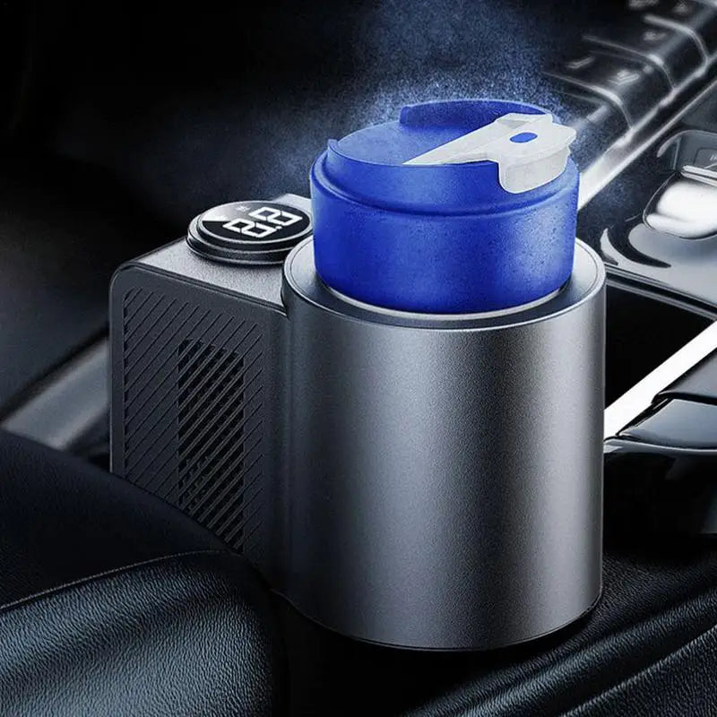 Car Cooling And Heating Cup Holder With Coffee Cup 2 In 1 12V 36W Intelligent Auto Heater Cooling Travel Mug .