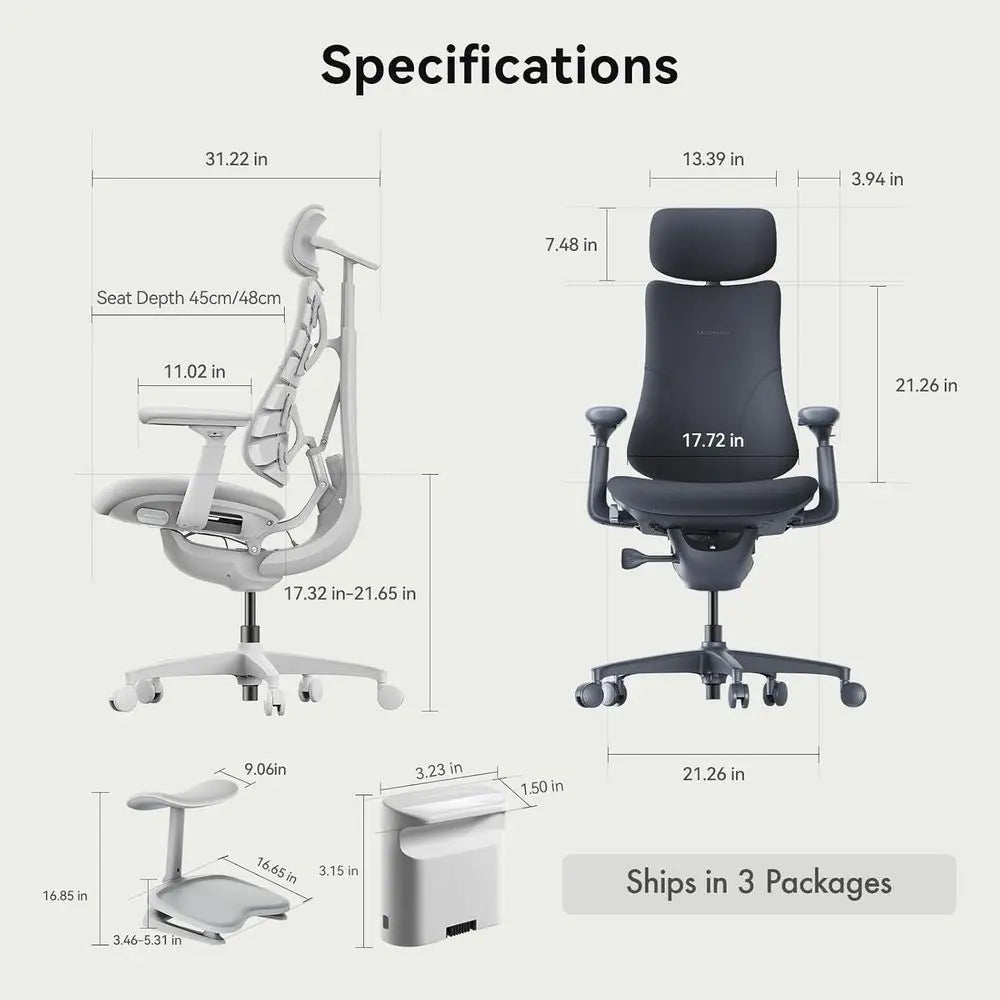 Ergonomic Office Chair with Adaptive Lumbar Support,