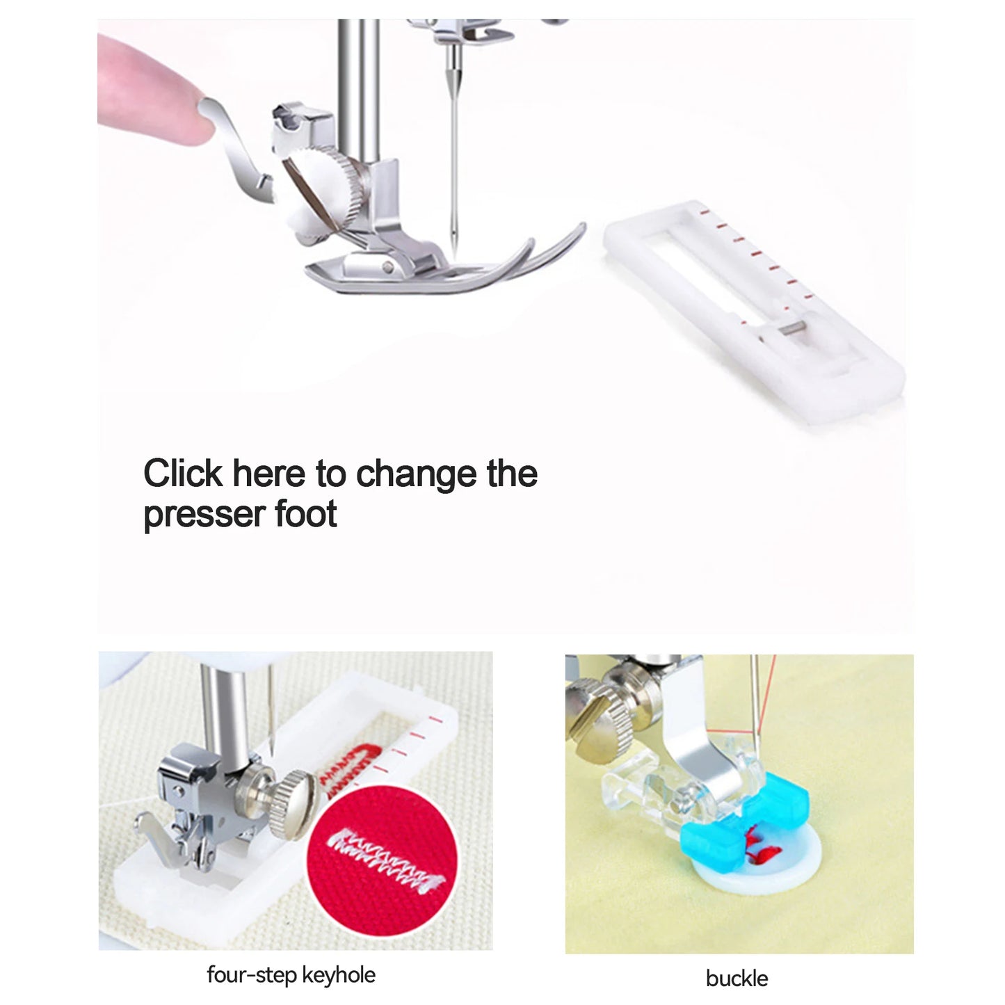 12 Stitches Electric Sewing Machine Mini Household Double Thread Sewing Machine Horizontal rotary shuttle structure design