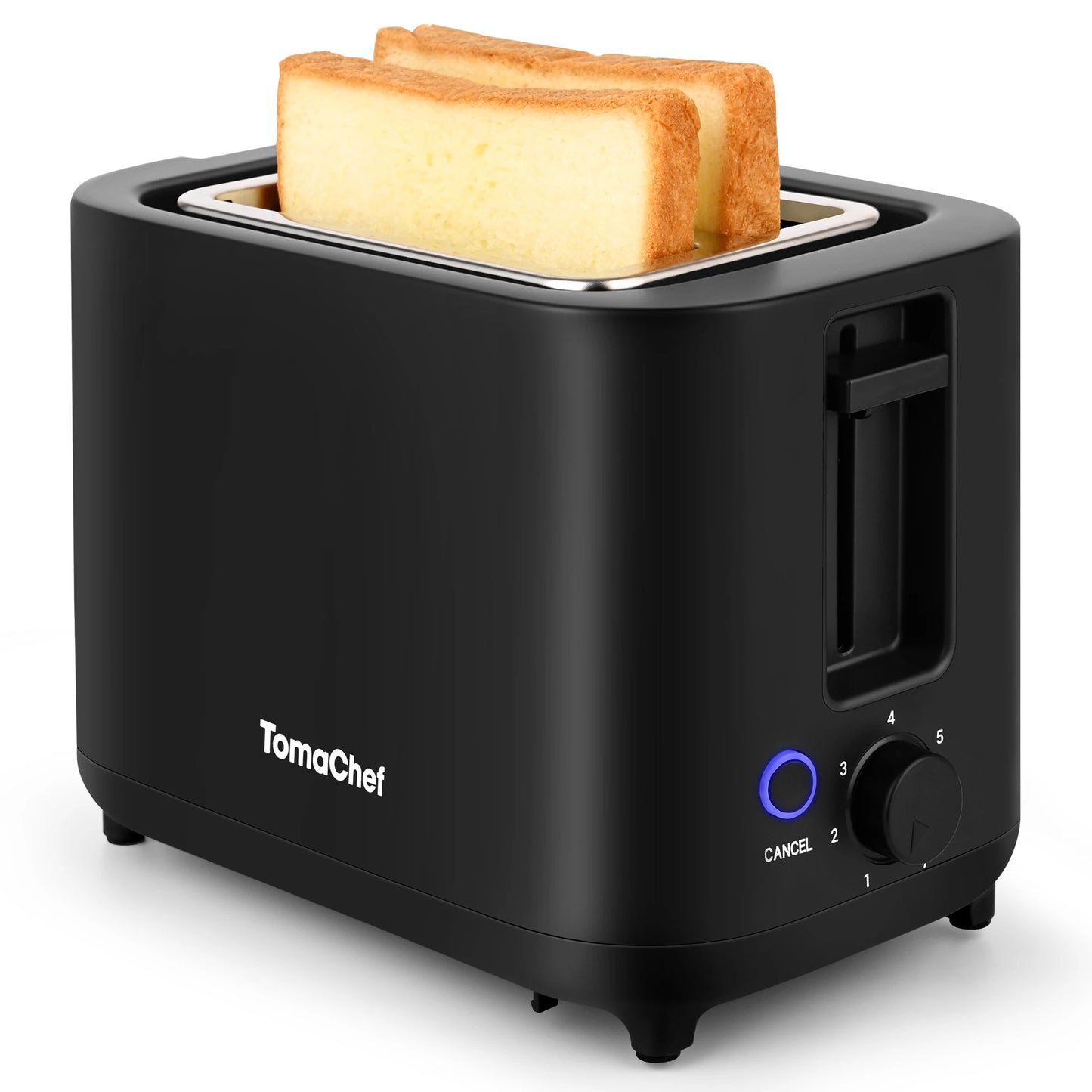 TomaChef  compact electric toaster 700W, with 7 heating Settings and a detachable breadcrumb tray.