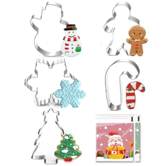 Large Christmas Cookie Cutters 1 Pieces 3.2'' Holiday Shapes for Gingerbread Man Christmas Tree Snowflake Snowman