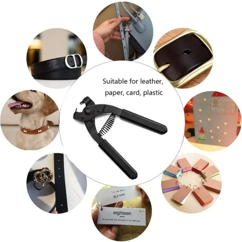 1Pc Leather Craft Hole Punch Tool 4mm Hole Puncher Carbon Steel Leather Craft Hand Tool.