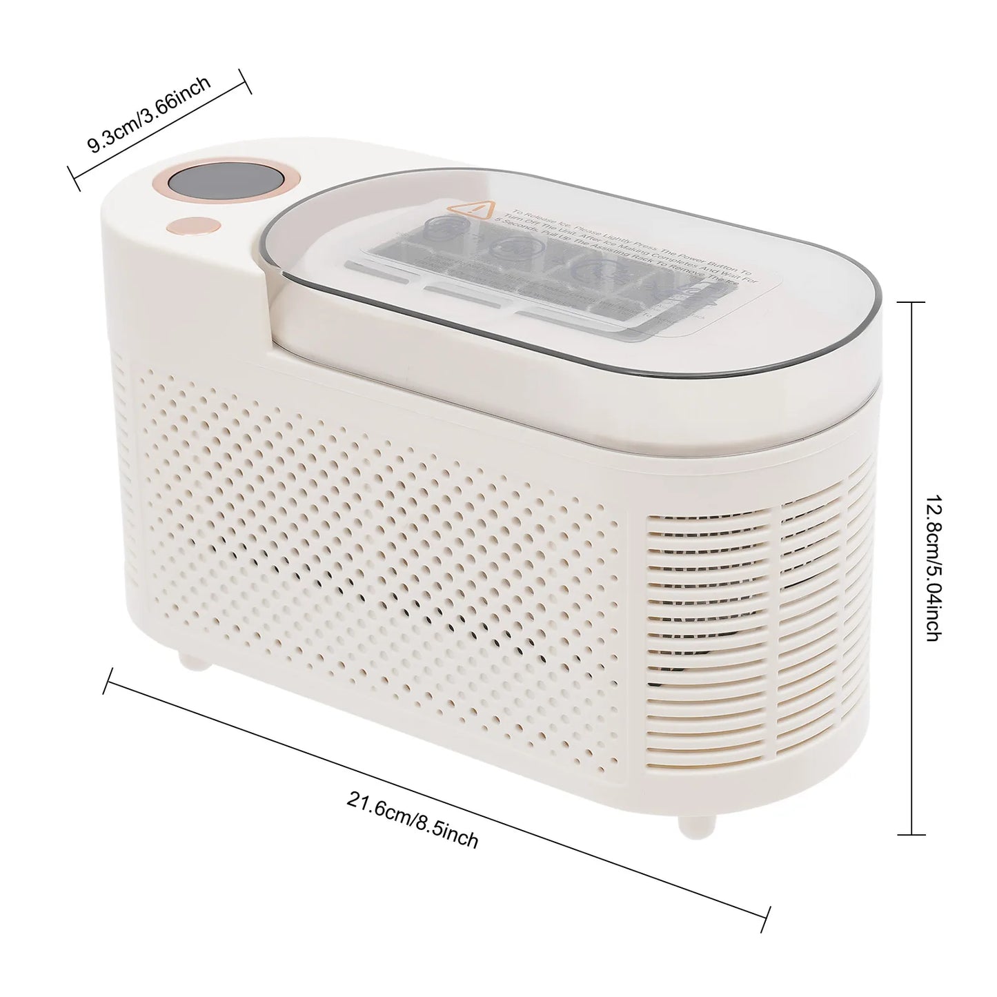 120W Portable Small Ice Maker, . 8 Cubes Compact  Ice-making .