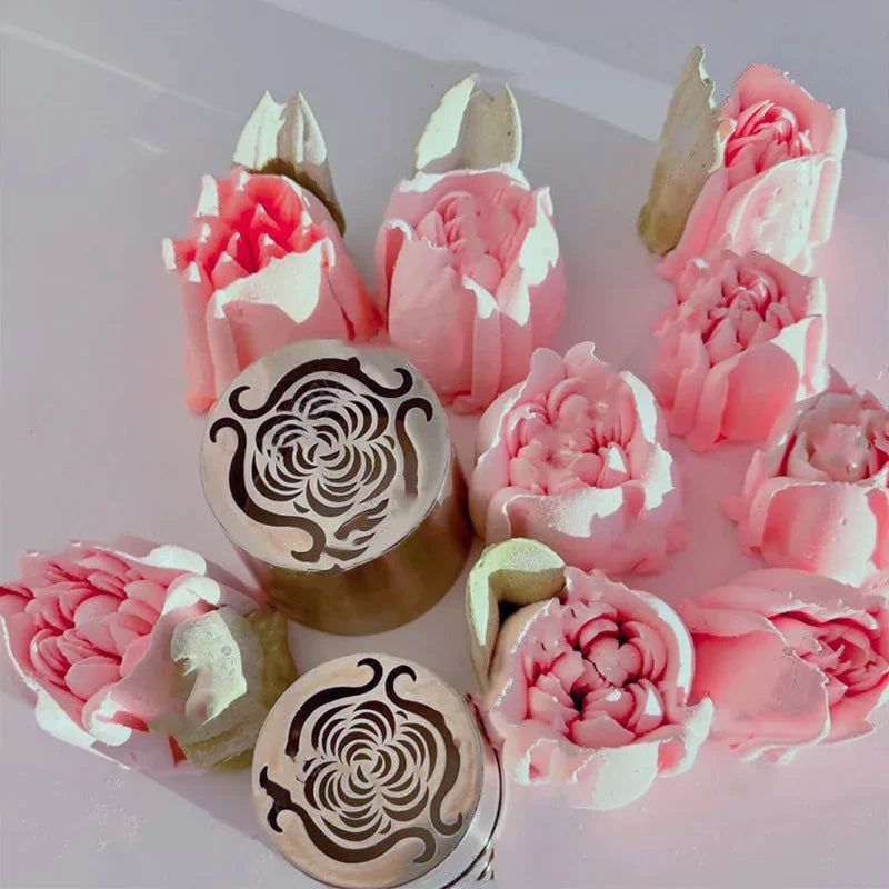 Stainless Steel Oversized Piping Rose Pattern