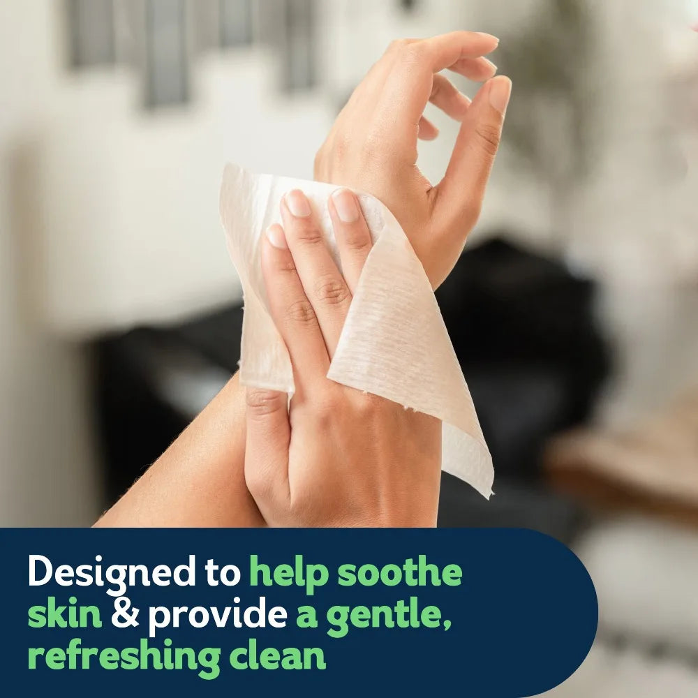 Paraben-Free Gentle Clean Wipes | Hypoallergenic Dermatologist-Tested Wipes .Flushable Wet Wipes, .