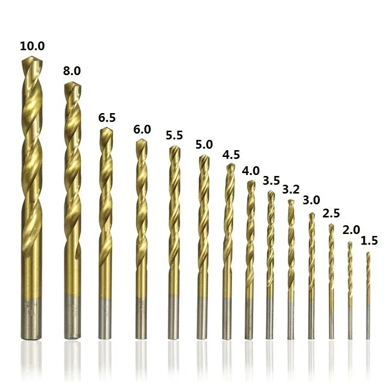 99Pcs HSS High Speed Steel Metric Drill Bit Sets .