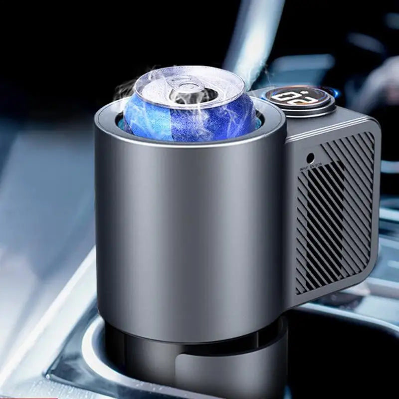 Car Cooling And Heating Cup Holder With Coffee Cup 2 In 1 12V 36W Intelligent Auto Heater Cooling Travel Mug .