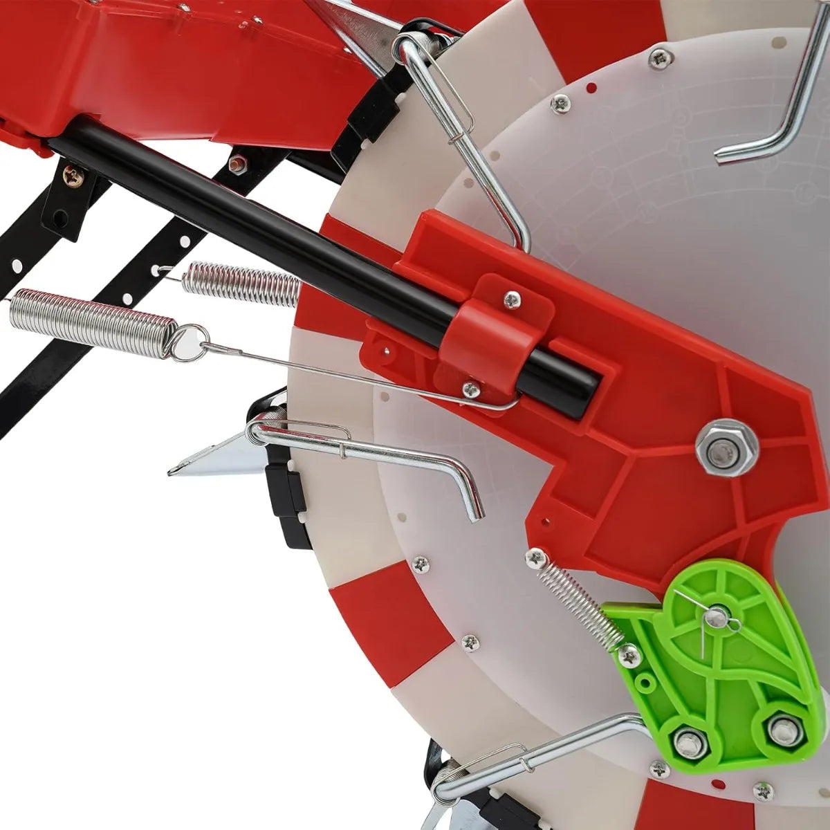 Seed Spreader, Manual Push Seeder with 7 Row 9 Inch Fixed Spacing,.
