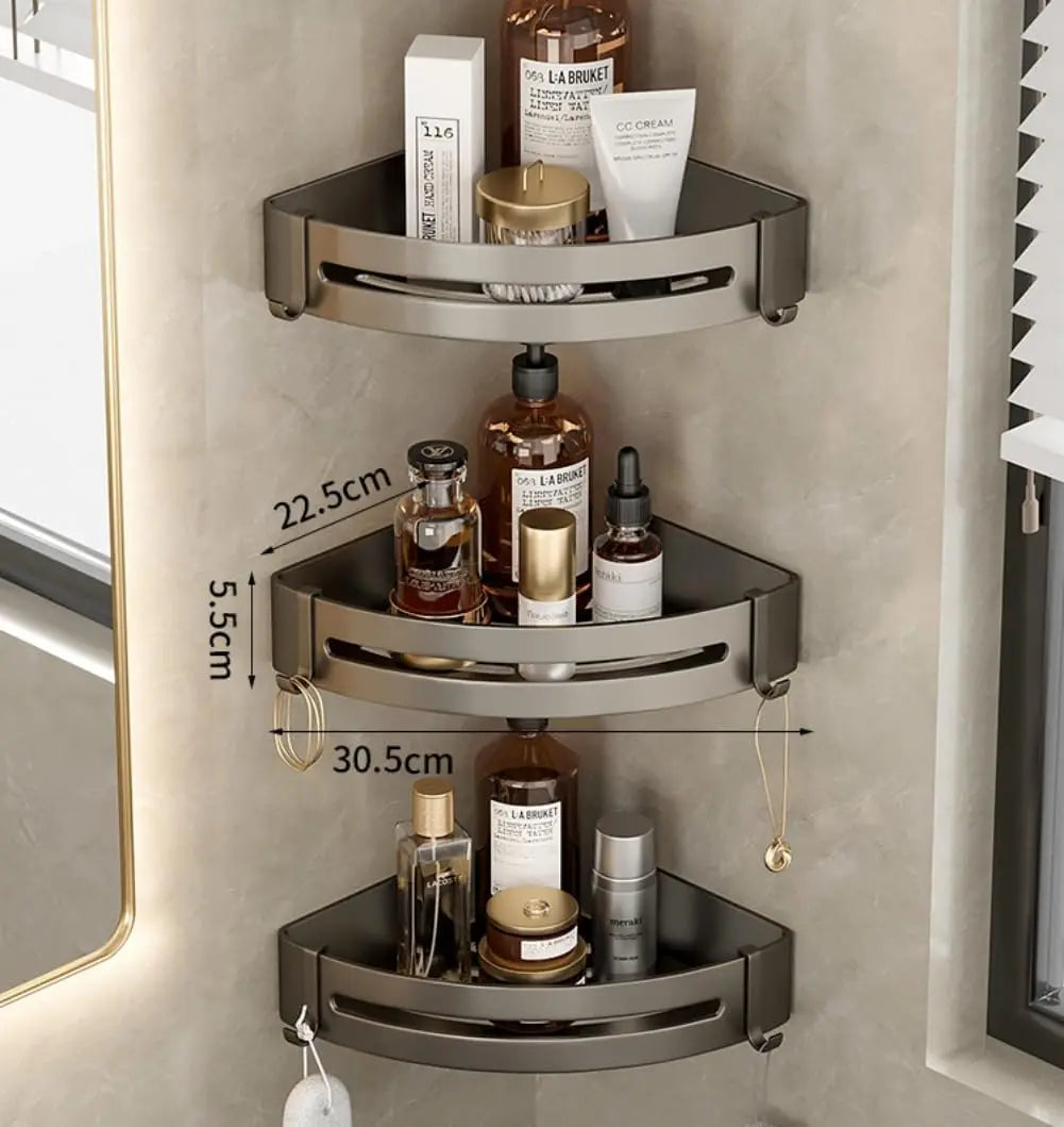 1/2/3Pcs Triangle Adhesive Shower Caddy Corner Shower