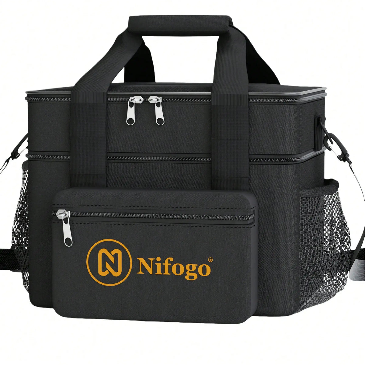 Insulated Lunch Bag, Large‑Capacity Leak‑Proof Cooler Tote Bag with Shoulder Strap, Multi‑Pocket Thermal Food Carrier. Portable Aluminium Foil Insulation .