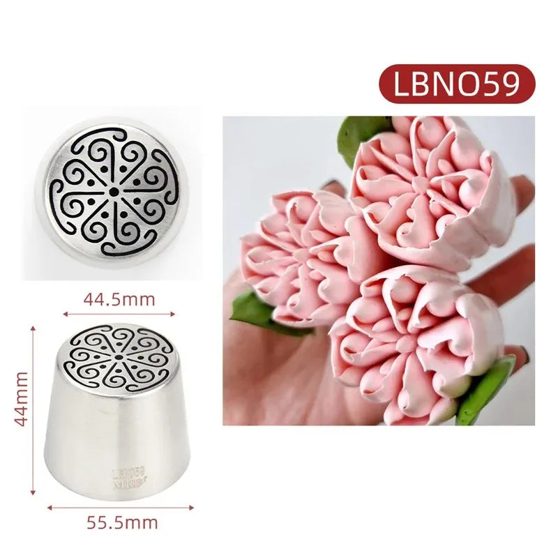 Stainless Steel Oversized Piping Rose Pattern