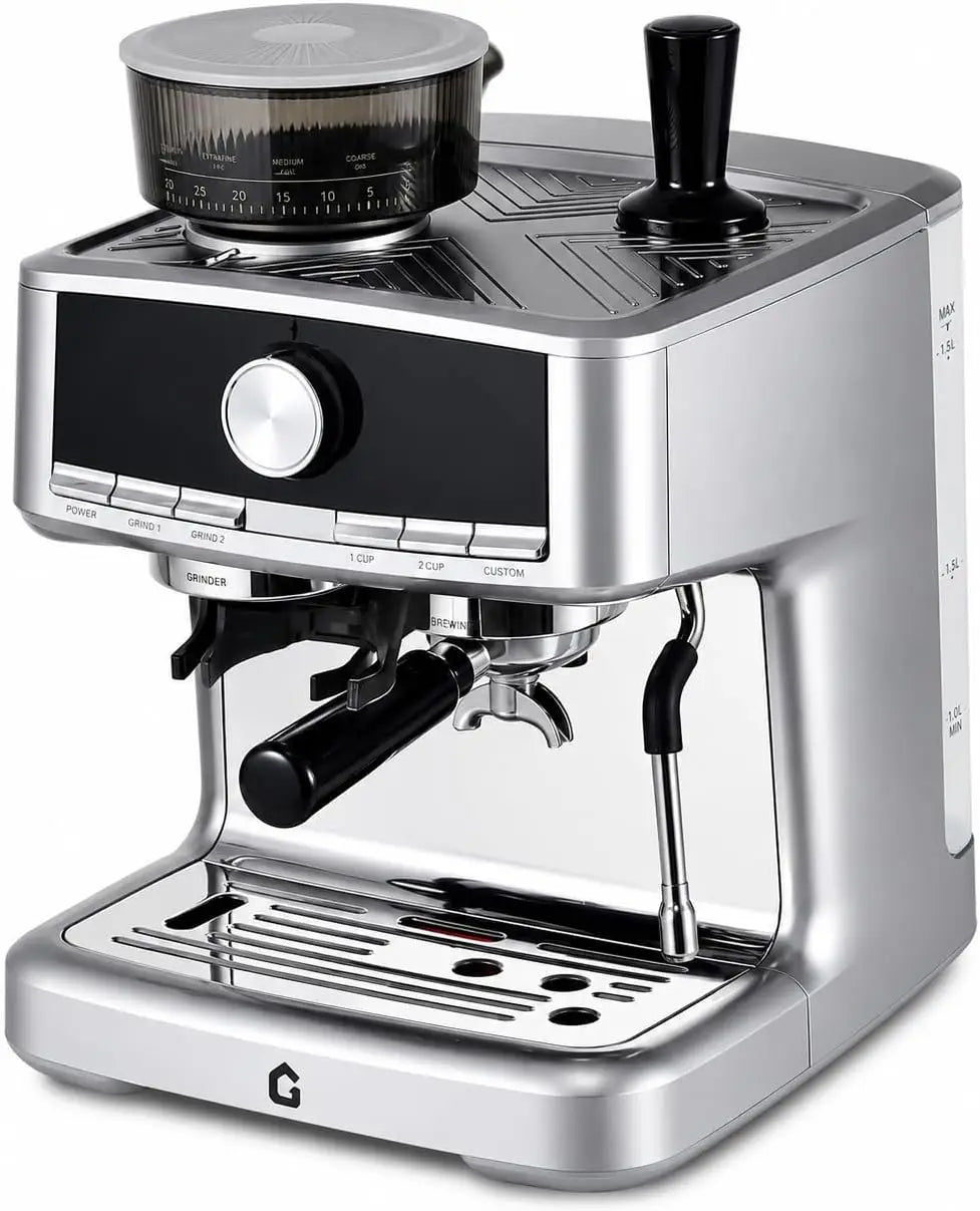 Espresso Machine with Grinder, . for Cappuccino and Latte