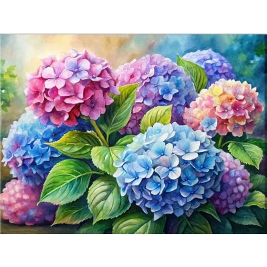 Diamond Painting Kits for Adults, Hydrangea Flowers 5D Diamond Art Kits for Beginner .