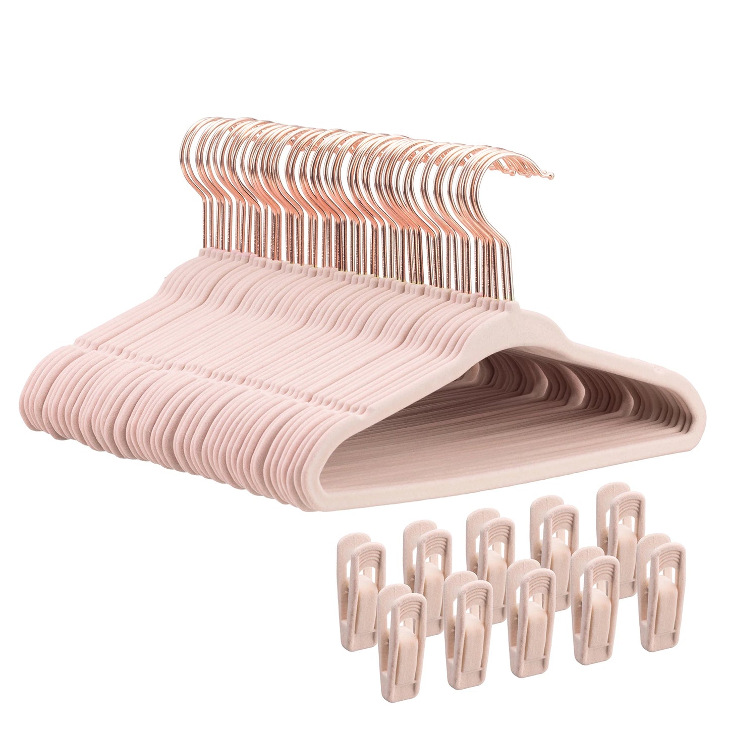 Baby Velvet Hangers 30/50 Pack - 11 Inch Premium Felt Non Slip Kids Hanger for Infant & Toddler Clothes.