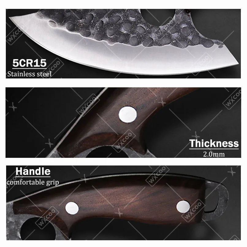 1 PC Kitchen Chef Knife Stainless Steel Multipurpose Boning Knife with Sheath .