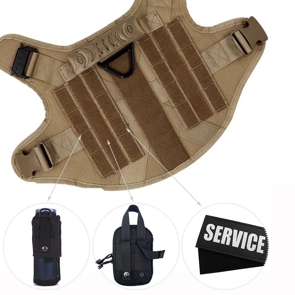 Large Dog Harness And Leash Set Pet German Shepherd Malinois Training Walking Vest Dog
