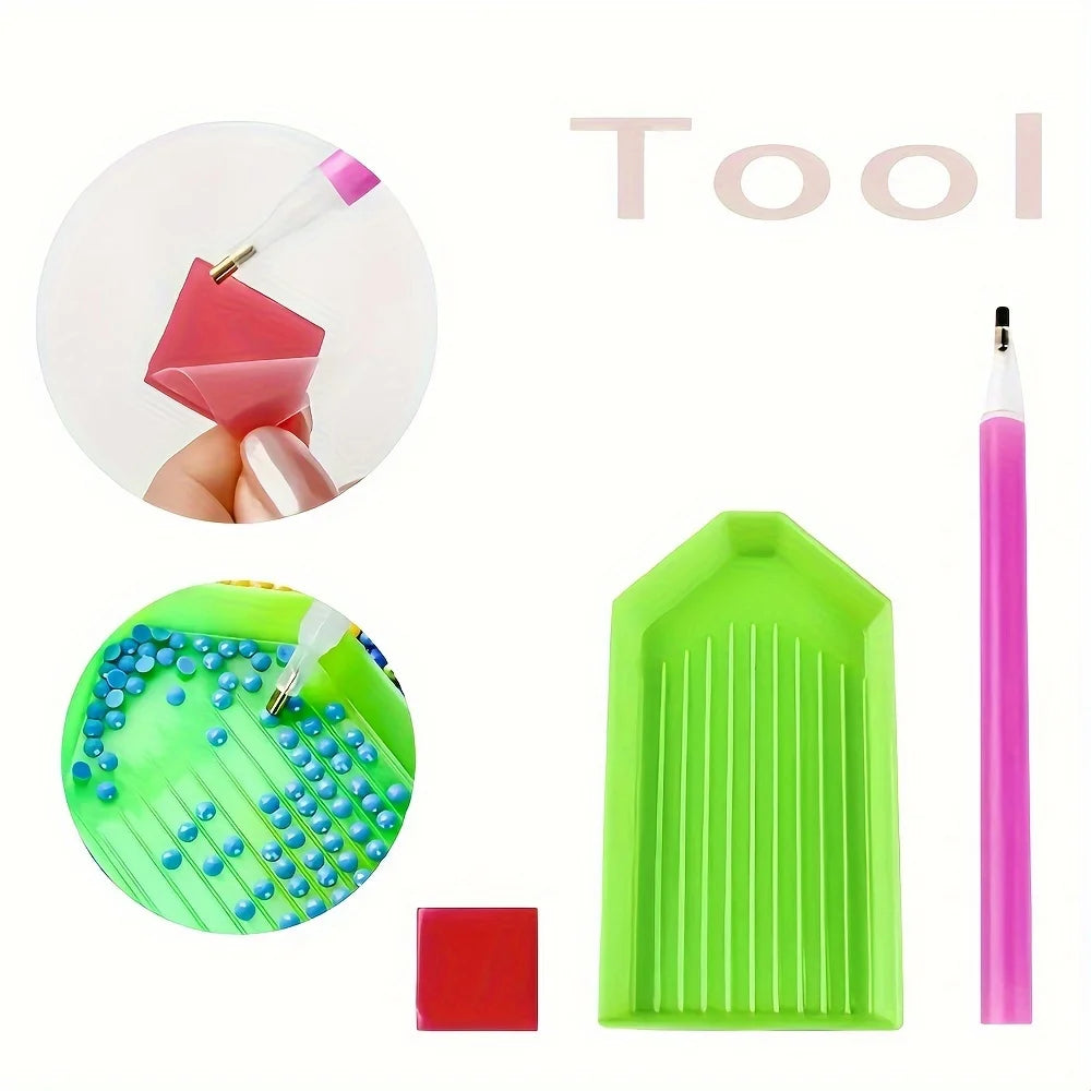 5D DIY Diamond Art Full Mosaic Craft Kit Eye-Catching Visual Effect .