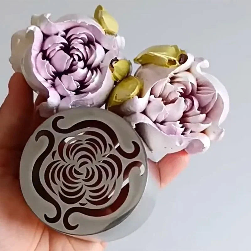 Stainless Steel Oversized Piping Rose Pattern