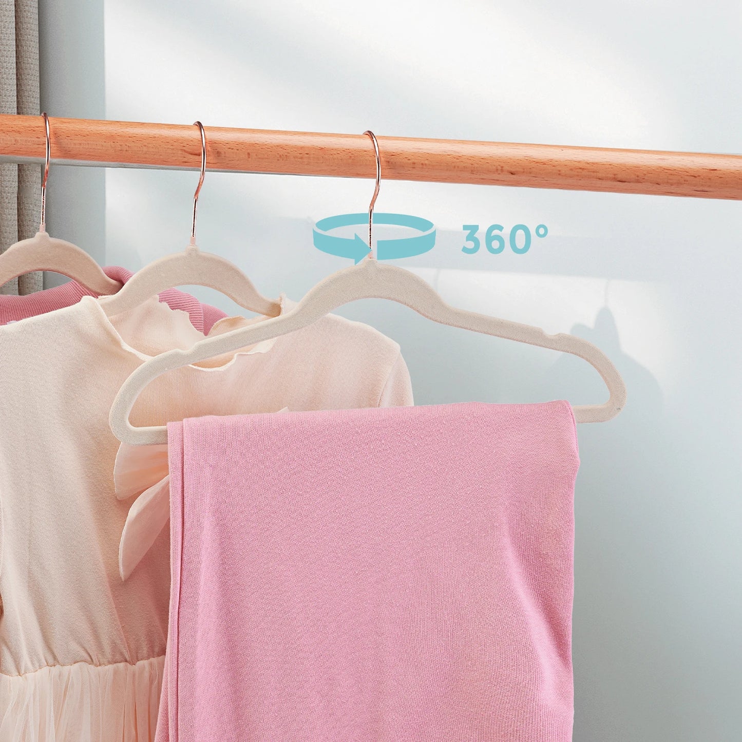 Baby Velvet Hangers 30/50 Pack - 11 Inch Premium Felt Non Slip Kids Hanger for Infant & Toddler Clothes.