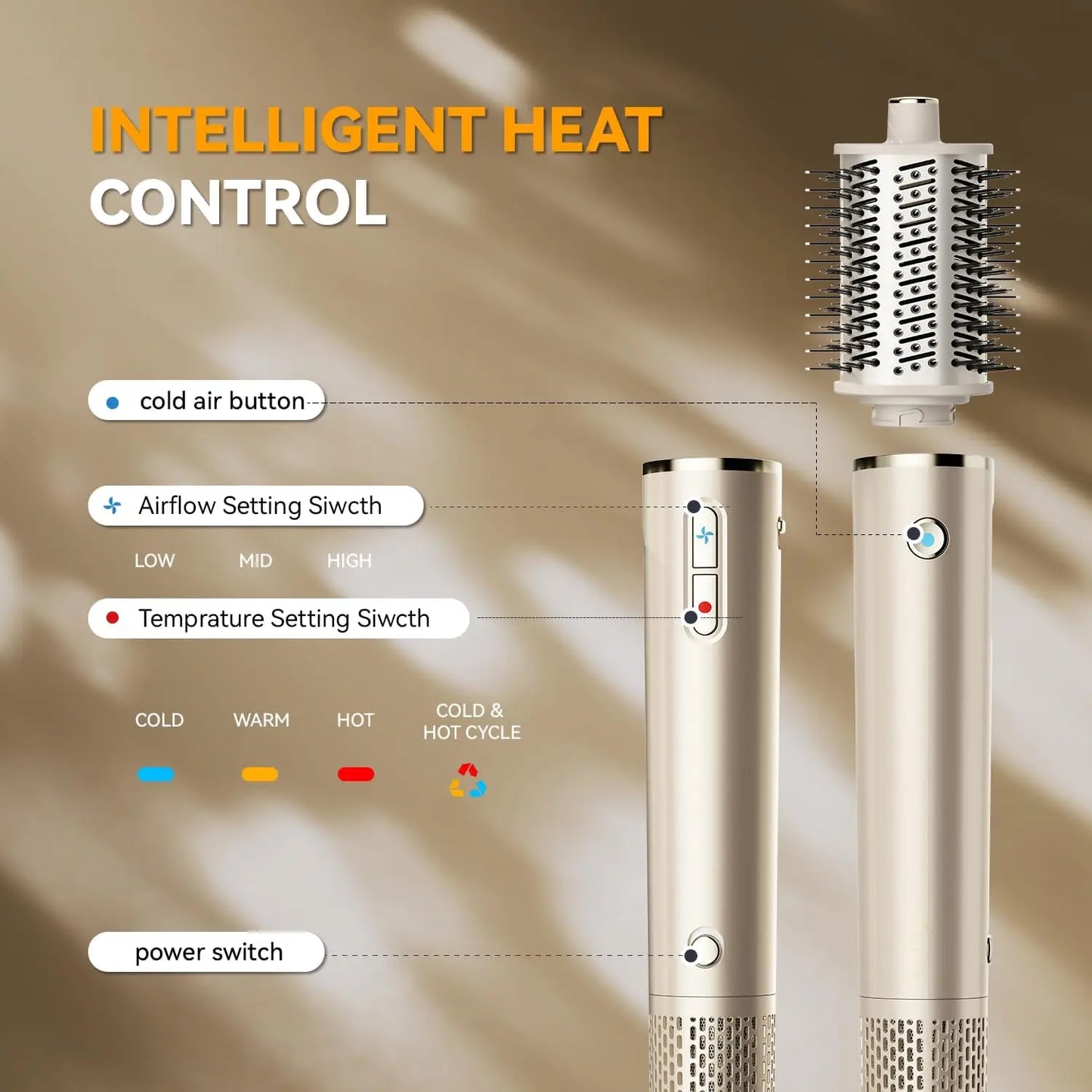 Hair Dryer Brush：Blow Dryer Brush 3 in 1  Negative Ionic Blow Dry